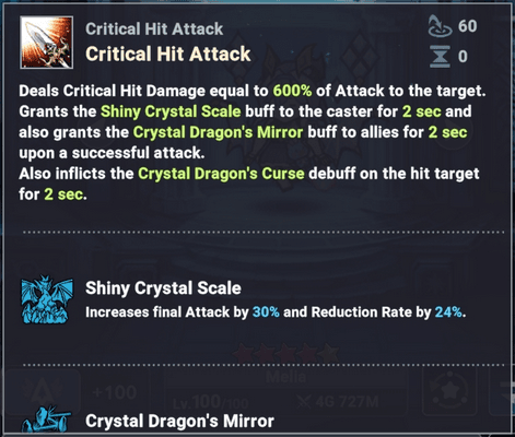 Melia Critical hit attack - Seven Knights Idle Adventure