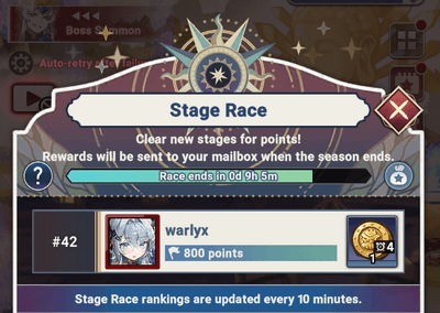 Stage race Rank - Seven Knights Idle Adventure