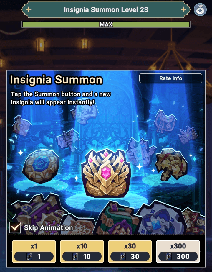 Insignia summon interface - Seven Knights Idle Adventure