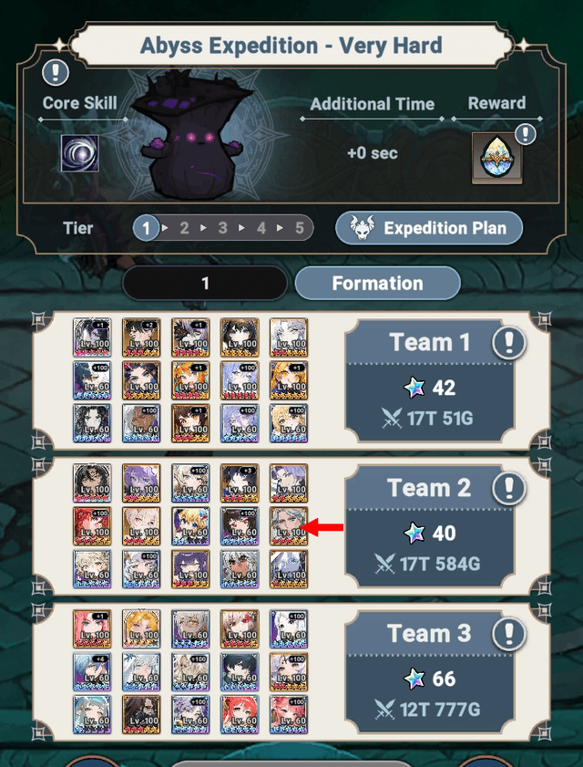 Alph in team 2 of Abyss Expedition - Seven Knights Idle Adventure