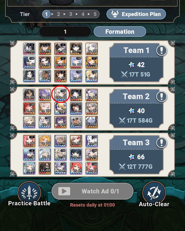 Ashen Flame Rachel in team 2 Abyss Expedition - Seven Knights Idle Adventure