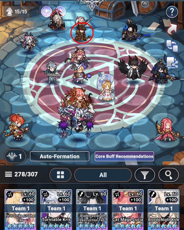 Bi dam in celestial arena formation - Seven Knights Idle Adventure