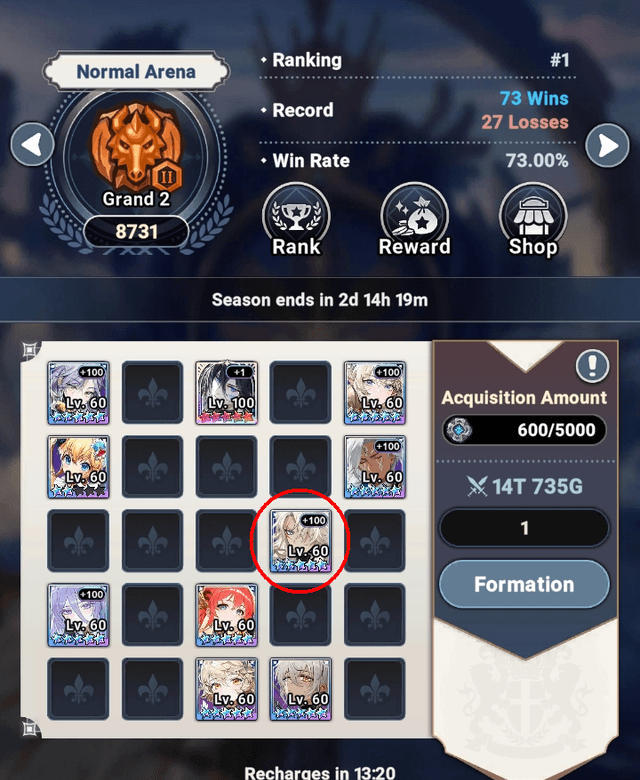 Bloody Night Kyle normal Arena formation - Seven Knights Idle Adventure