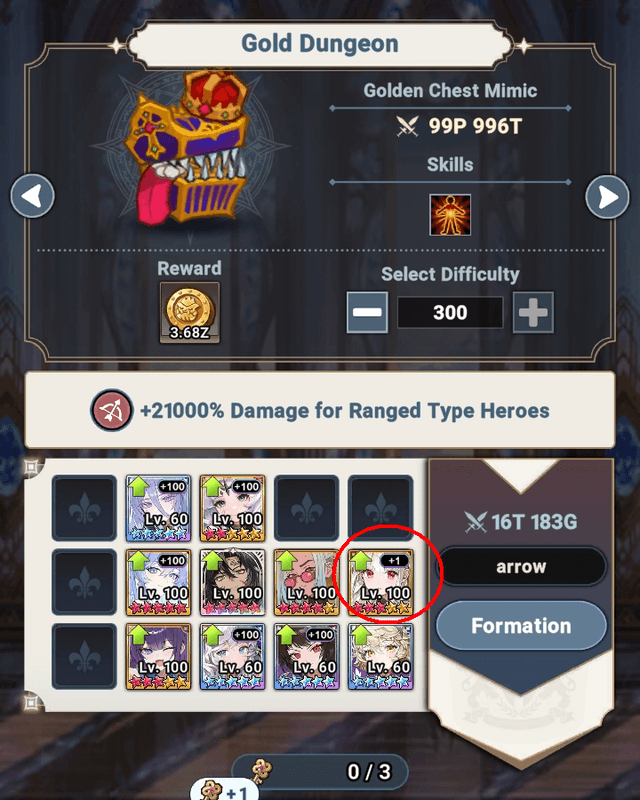 Celine in the Gold Dungeon - Seven Knights Idle Adventure