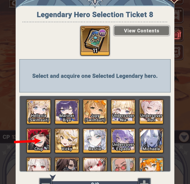 Chip in hero selection ticket VIII - Seven Knights Idle Adventure