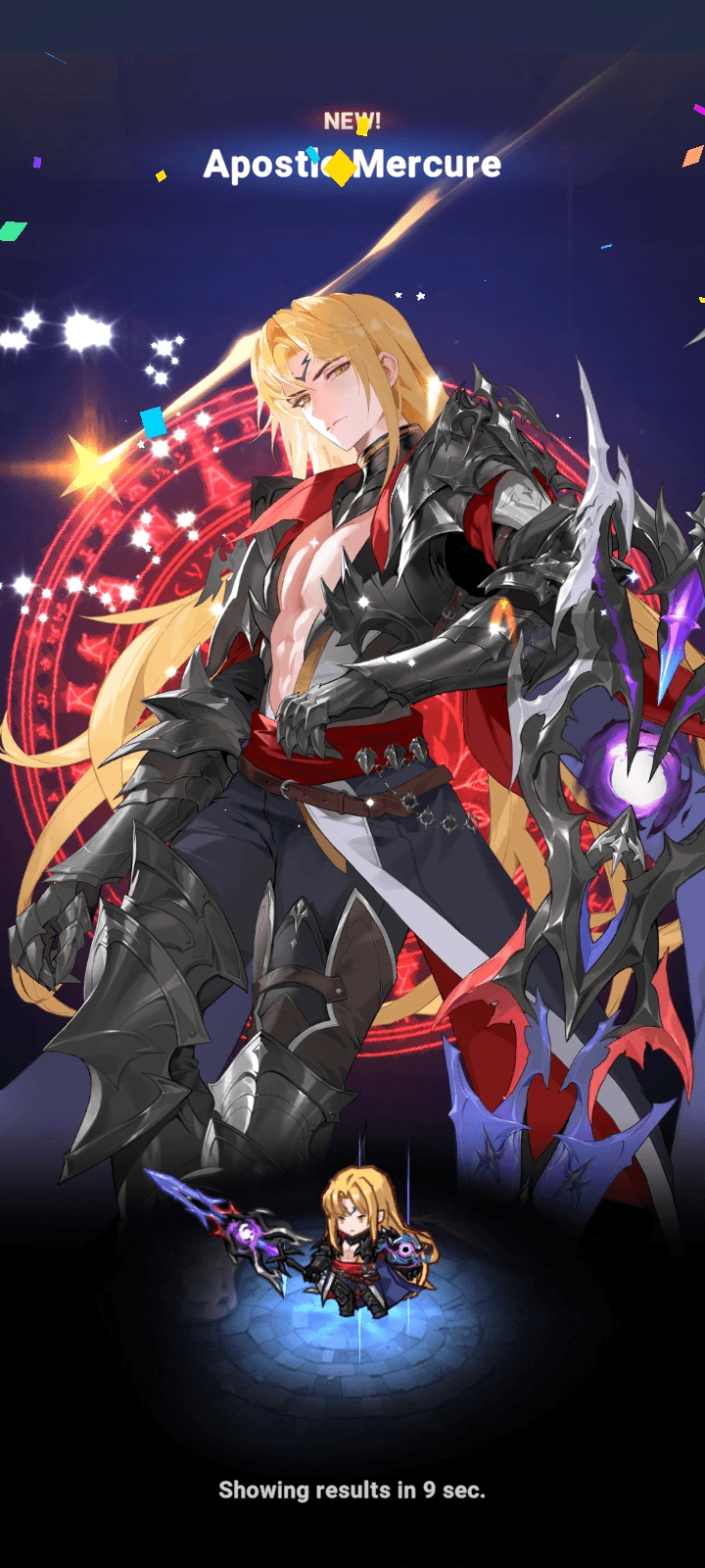 Doomsday Scientist Mercure summon effect in Seven Knights Idle Adventure