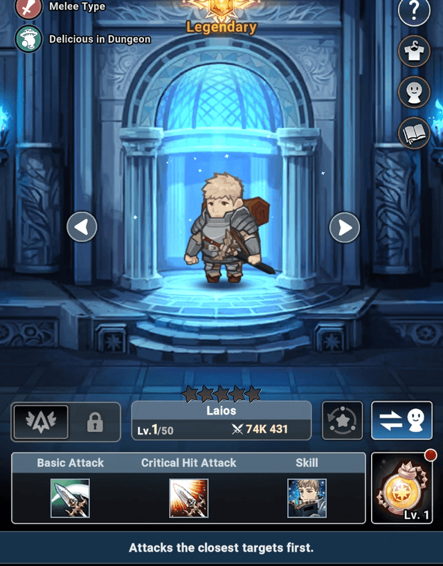Laios in hero interface