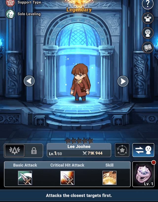 Lee Joohee in hero interface