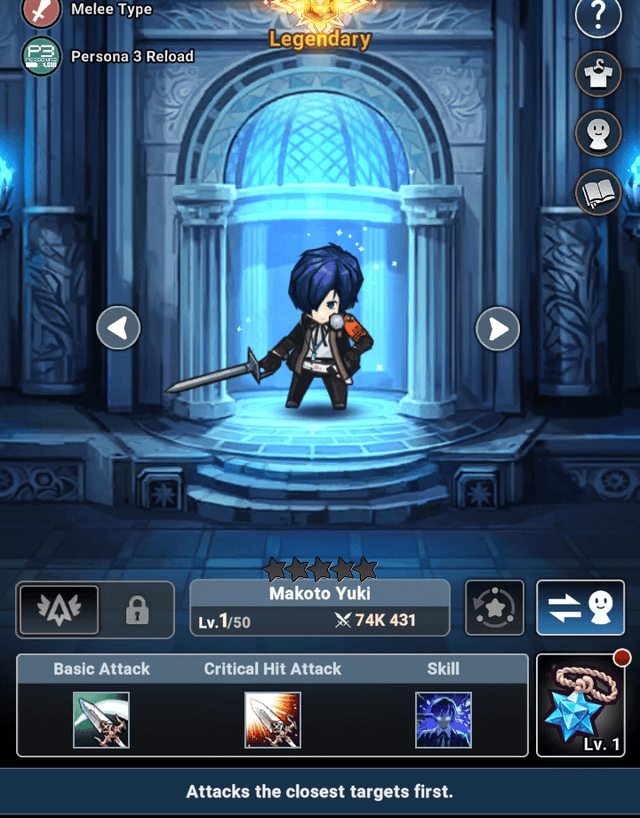 Makoto Yuki in hero interface