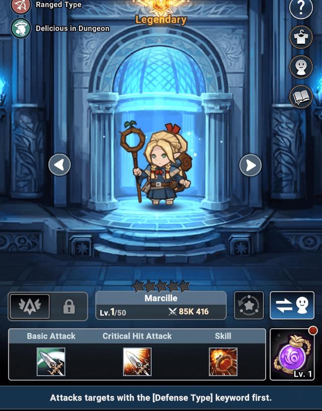 Marcille in hero interface