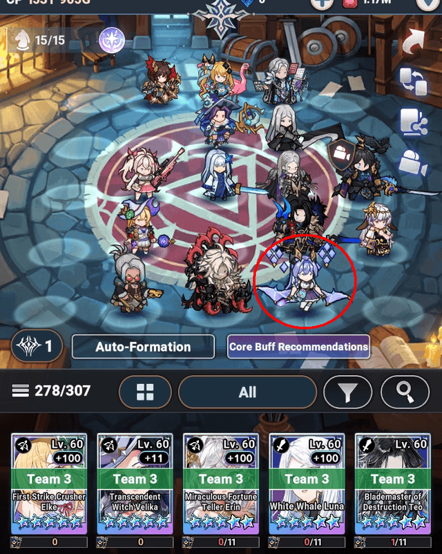 Melia in deep nightmare formation - Seven Knights Idle Adventure