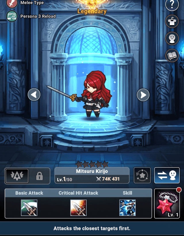Mitsuru kirijo hero interface - Seven Knights Idle Adventure