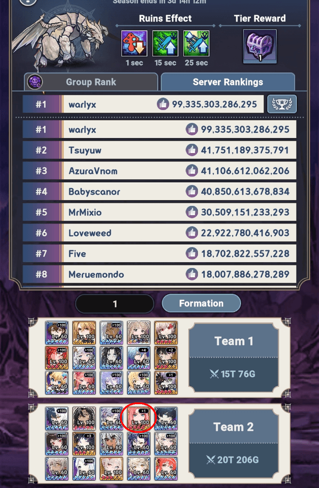 Radgrid in chaos ruins team 2 - Seven Knights Idle Adventure
