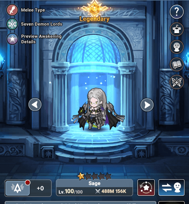 Seeker of the Truth Sage playable at 1 star not awakened in hero interface - Seven Knights Idle Adventure
