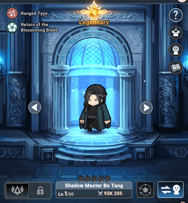 Shadow master bo tang in hero interface - Seven Knights Idle Adventure