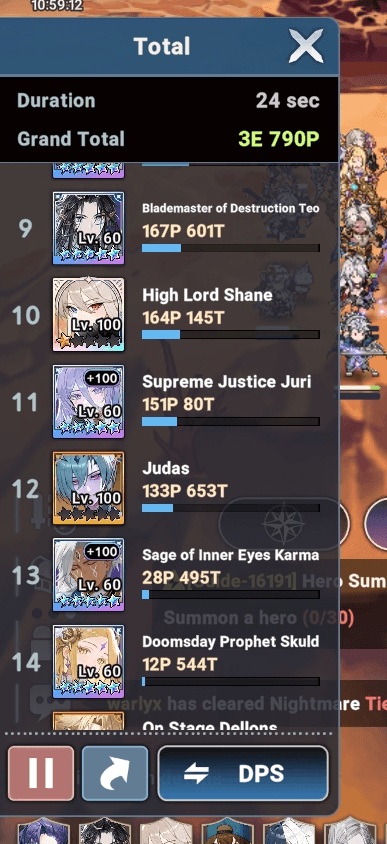 Terminus of the Ages Judas not awakened still dealing massive damage on the dps meter - Seven Knights Idle Adventure