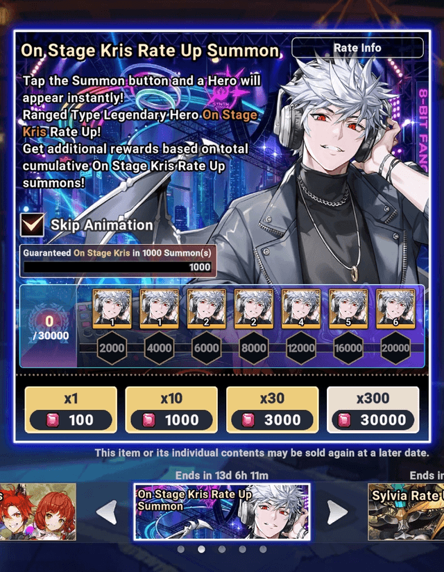 Turntable Kris summon banner with new pity system - Seven Knights Idle Adventure