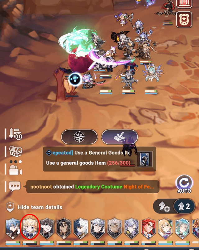 Undercover nia during farming session in adventure - Seven Knights Idle Adventure