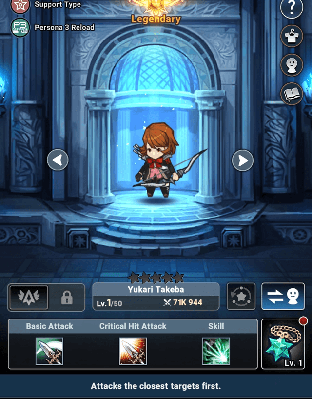 Yukari Takeba in hero interface
