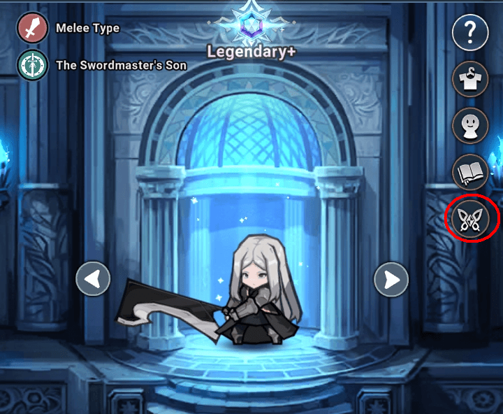 Hero interface Fina's gift button