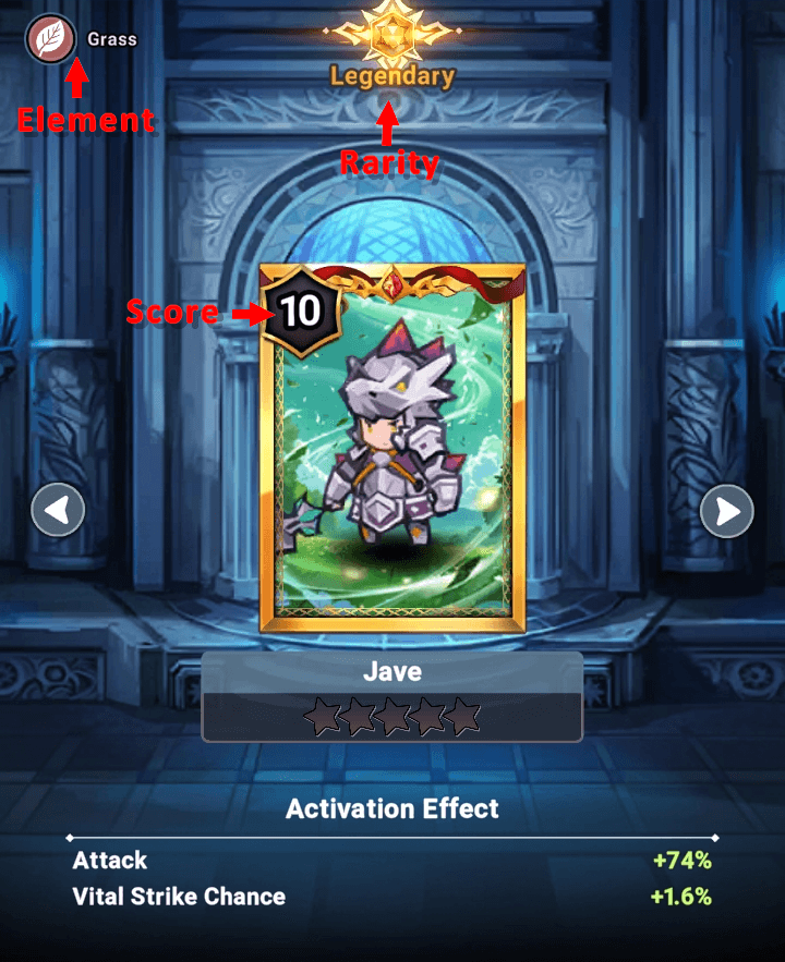 Skill Card details of Jave - Seven Knights Idle Adventure
