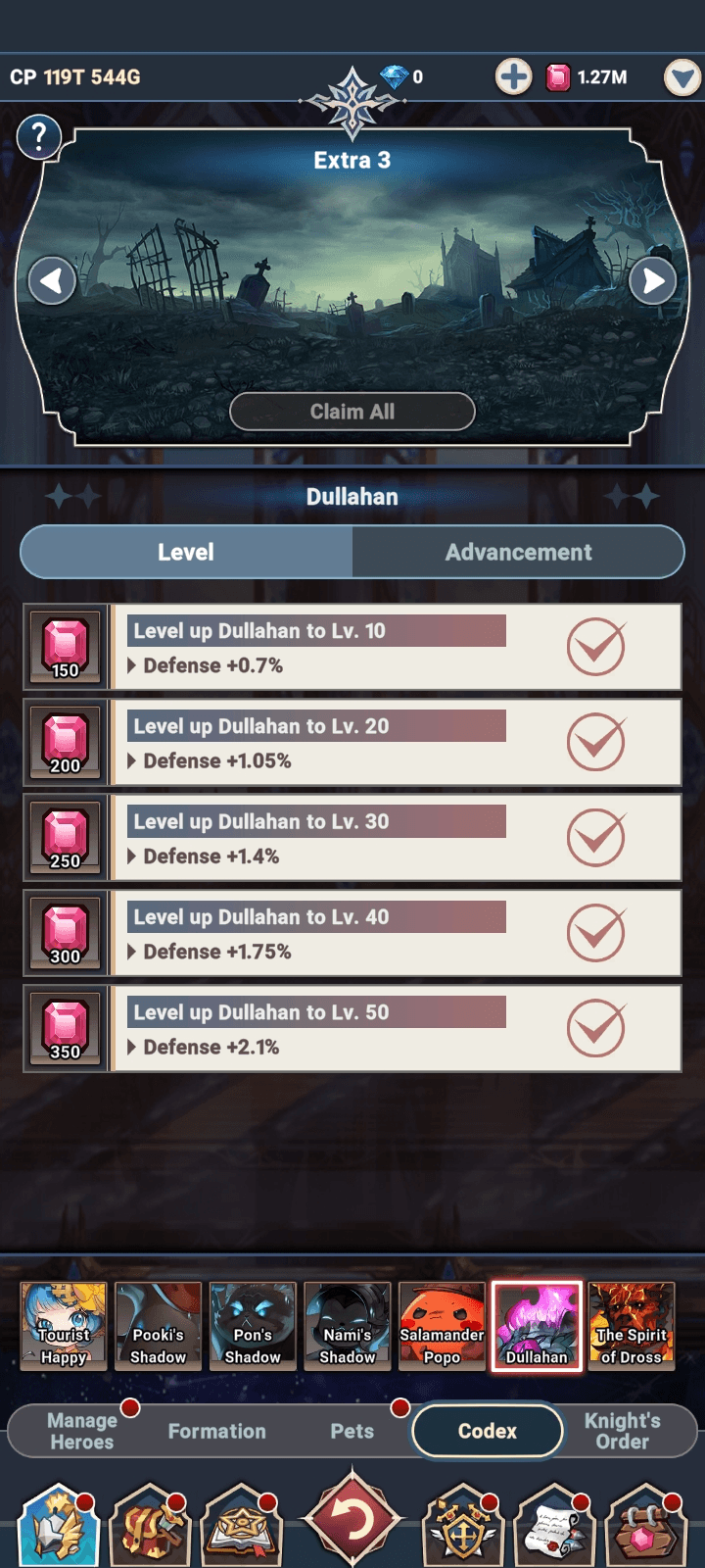 Codex Extra heroes interface - Seven Knights Idle Adventure