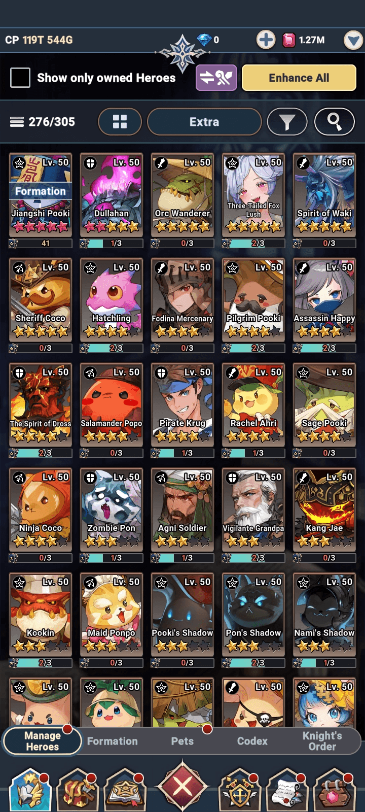 Extra heroes interface - Seven Knights Idle Adventure
