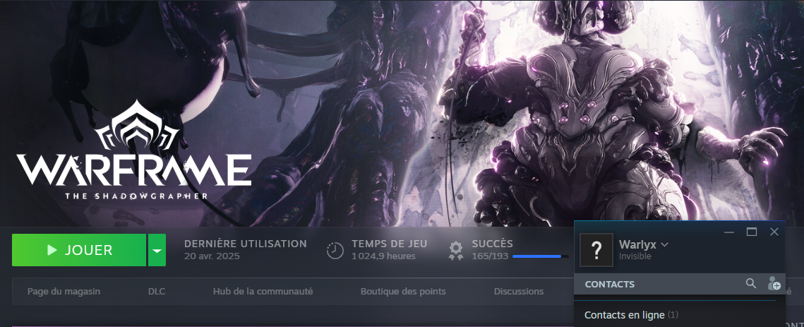 Warframe warlyx steam library